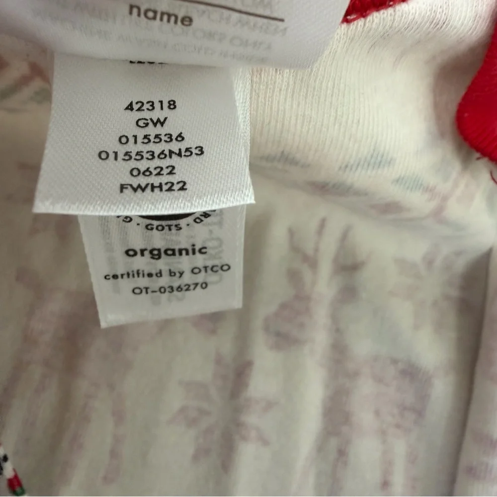 Hanna Andersson 18-24 Month Holiday Dear Deer Organic Cotton Zip Sleeper Pajamas